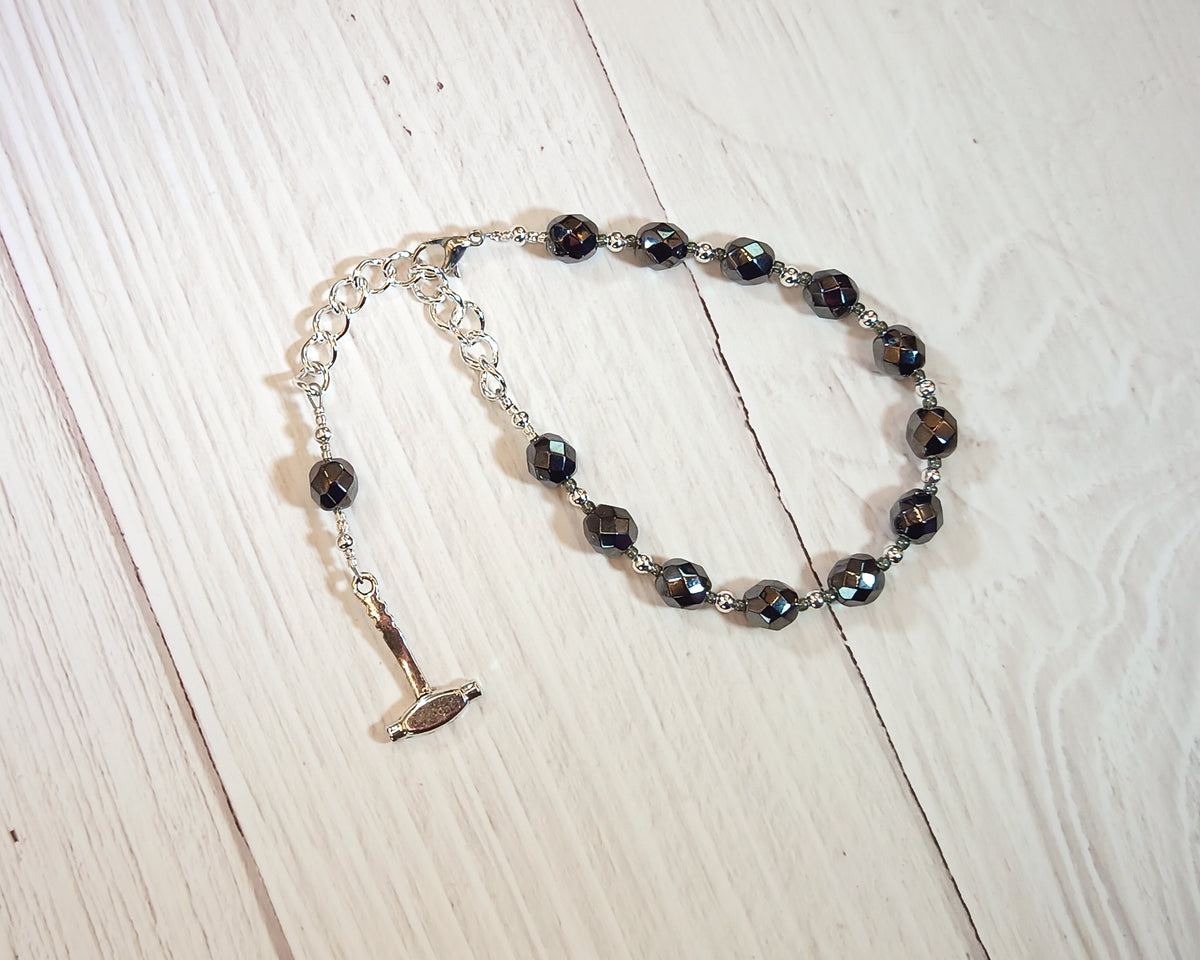 Hephaistos (Hephaestus) Prayer Bead Bracelet: Greek God of