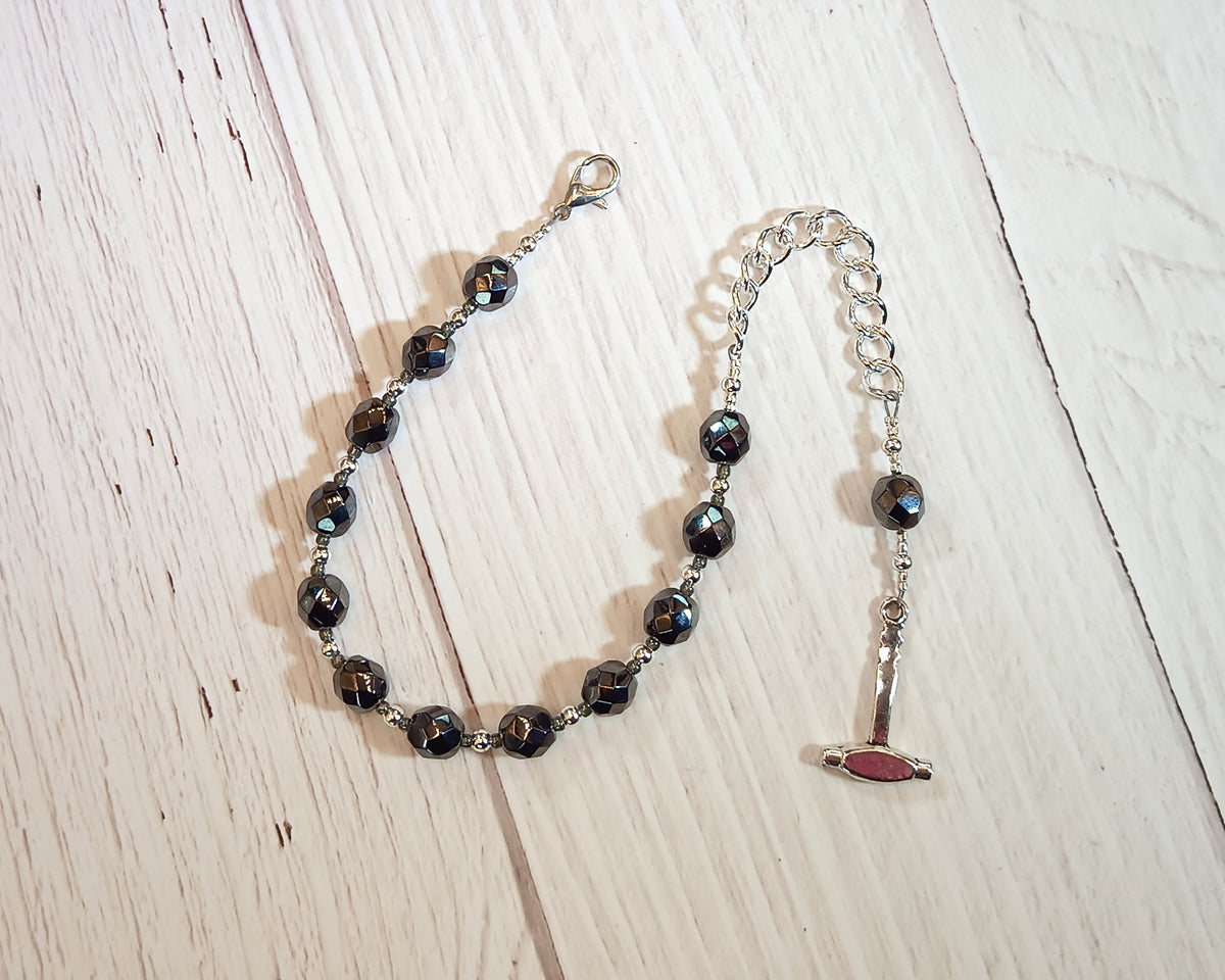 Hephaistos (Hephaestus) Prayer Bead Bracelet: Greek God of