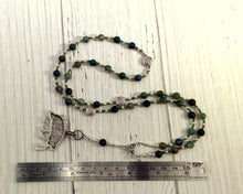 Frey Prayer Bead Necklace in Moss Agate: Norse God of Fertility, Abundance, Prosperity
