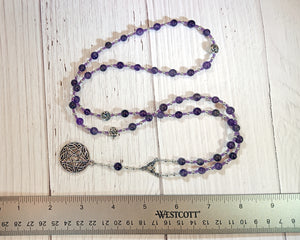 Pentacle Meditation Bead Necklace in Amethyst