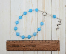 Asklepios (Asclepios) Pocket Prayer Beads in Aquamarine: Greek God of Healing, Patron of Physicians and Health Professionals, Son of Apollo