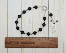 Nemesis Pocket Prayer Beads in Golden Obsidian: Greek Goddess of Vengeance and Retribution, Punisher of Those who have Evaded Justice