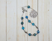Manannan (Manannan mac Lir) Pocket Prayer Beads in Aqua Blue Sea Sediment Jasper: Irish Celtic God of the Sea and the Otherworld