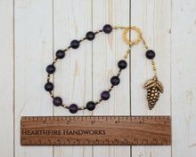 Dionysos (Dionysus, Bacchus) Pocket Prayer Beads in Amethyst: Greek God of Wine, Theater, Ecstasy