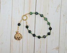 Medusa Pocket Prayer Beads in Ruby in Zoisite: Greek Goddess, Spirit of Protection