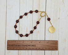 Sekhmet Pocket Prayer Beads in Garnet: Egyptian Goddess of Healing, War, Justice and Vengeance