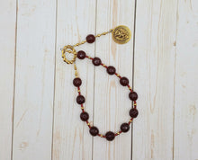 Sekhmet Pocket Prayer Beads in Garnet: Egyptian Goddess of Healing, War, Justice and Vengeance