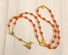 Aine Prayer Bead Necklace in Carnelian: Irish Celtic Goddess of Midsummer, Sovereignty, Prosperity, Abundance