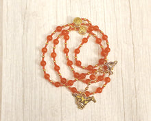 Aine Prayer Bead Necklace in Carnelian: Irish Celtic Goddess of Midsummer, Sovereignty, Prosperity, Abundance