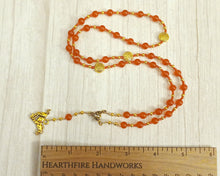 Aine Prayer Bead Necklace in Carnelian: Irish Celtic Goddess of Midsummer, Sovereignty, Prosperity, Abundance