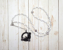 Branwen Prayer Bead Necklace in Howlite: Welsh Celtic Goddess of Love and Compassion