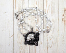 Branwen Prayer Bead Necklace in Howlite: Welsh Celtic Goddess of Love and Compassion