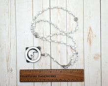Branwen Prayer Bead Necklace in Howlite: Welsh Celtic Goddess of Love and Compassion