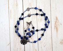 Cailleach Prayer Bead Necklace in Sodalite: Gaelic Celtic Goddess of Winter and Storms