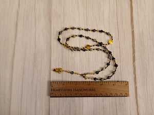 Dis Pater Prayer Bead Necklace in Spiderweb Jasper: Gaulish Celtic God of the Underworld, God of Prosperity