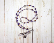 Lleu (Llew Llaw Gyffes) Prayer Bead Necklace in Ametrine: Welsh Celtic God, Skillful of Hand