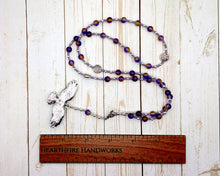 Lleu (Llew Llaw Gyffes) Prayer Bead Necklace in Ametrine: Welsh Celtic God, Skillful of Hand