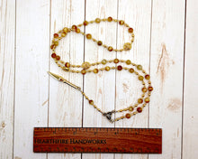 Lugus Prayer Bead Necklace in Golden Tiger Eye: Gaulish Celtic God of Commerce and Trade, Inventor of All Arts
