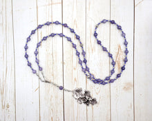 Fufluns Prayer Bead Necklace in Milky Amethyst: Etruscan God of Wine