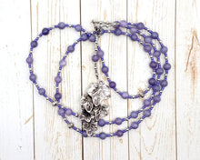 Fufluns Prayer Bead Necklace in Milky Amethyst: Etruscan God of Wine