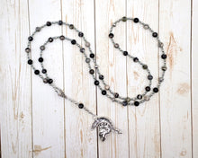 Menrva Prayer Bead Necklace in Spiderweb Jasper: Etruscan Goddess of War and Wisdom