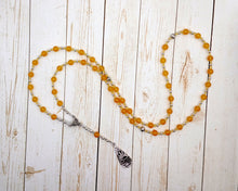 Thesan Prayer Bead Necklace in Yellow Jade: Etruscan Goddess of the Dawn