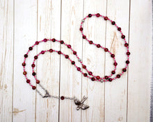 Turan Prayer Bead Necklace in Rose Red Tiger Eye: Etruscan Goddess of Love