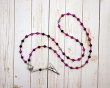 Uni Prayer Bead Necklace in Purple Jasper: Etruscan Goddess of Marriage, Family, Fertility