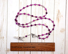 Uni Prayer Bead Necklace in Purple Jasper: Etruscan Goddess of Marriage, Family, Fertility