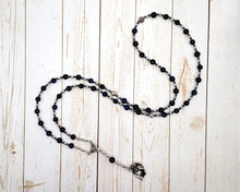 Vanth Prayer Bead Necklace in Purple Tiger Eye: Etruscan Underworld Spirit, Psychopomp, Guide and Guardian of the Dead