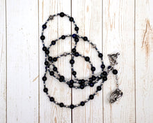 Vanth Prayer Bead Necklace in Purple Tiger Eye: Etruscan Underworld Spirit, Psychopomp, Guide and Guardian of the Dead
