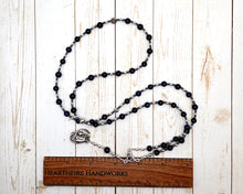 Vanth Prayer Bead Necklace in Purple Tiger Eye: Etruscan Underworld Spirit, Psychopomp, Guide and Guardian of the Dead