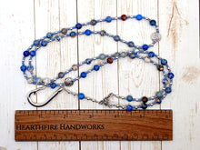 Ahti Prayer Bead Necklace in Blue Sea Sediment Jasper: Finnish God of the Sea