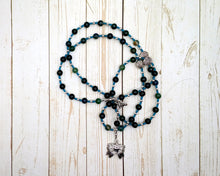 Tapio Prayer Bead Necklace in Moss Agate: Finnish God of the Forest - Hearthfire Handworks