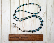Tapio Prayer Bead Necklace in Moss Agate: Finnish God of the Forest - Hearthfire Handworks
