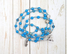 Amphitrite Prayer Bead Necklace in Aqua Sea Sediment Jasper: Greek Goddess, Queen of the Seas