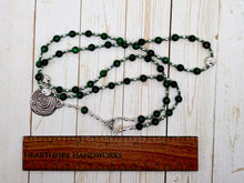 Ariadne Prayer Bead Necklace in Ruby in Zoisite: Greek Goddess, Mistress of the Labyrinth