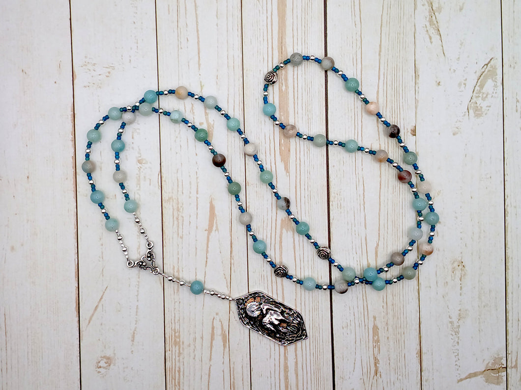 Artemis Prayer Bead Necklace in Flower Amazonite: Greek Goddess of  the Wild, Protector of Young Women