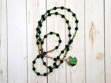 Gaia (Gaea) Prayer Bead Necklace in Green Agate: Mother Earth, Mother of the Greek Gods