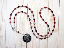 Hekate (Hecate) Prayer Bead Necklace in Red and Black Imperial Jasper: Greek Goddess of Magic, Witchcraft