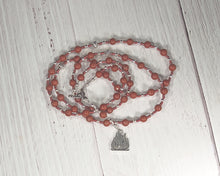 Hestia Prayer Bead Necklace in Red Jasper: Greek Goddess of Hearth, Home and Family