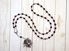 Medusa Prayer Bead Necklace in Red Tiger Eye: Greek Goddess, Spirit of Protection