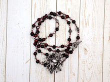 Medusa Prayer Bead Necklace in Red Tiger Eye: Greek Goddess, Spirit of Protection