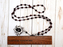 Medusa Prayer Bead Necklace in Red Tiger Eye: Greek Goddess, Spirit of Protection