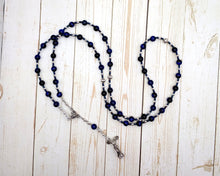 Prayer Bead Necklace for the Goddess Nike in Blue Tiger Eye: Greek Goddess of Victory, in Contests, Competitions and Battles