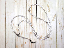 Selene Prayer Bead Necklace in Howlite: Greek Goddess of the Moon