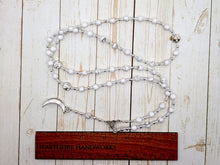 Selene Prayer Bead Necklace in Howlite: Greek Goddess of the Moon
