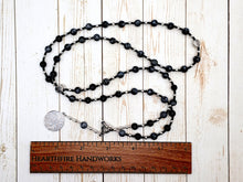 Selene Prayer Bead Necklace in Snowflake Obsidian: Greek Goddess of the Moon