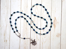 Prayer Bead Necklace for the 'Sirens in Aqua Blue Tiger Eye: Greek Sea Nymphs whose Song Lured Sailors to their Doom