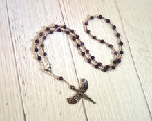 Isis (Aset) Prayer Bead Necklace in Amethyst: Egyptian Goddess of Magic, Wisdom, Motherhood